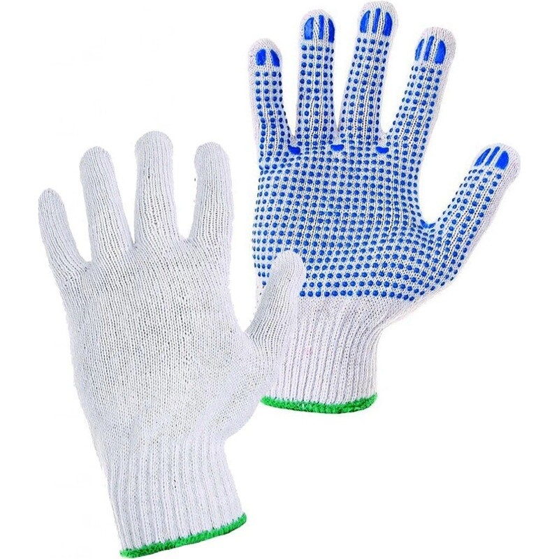 CXS FALO textilní pracovní rukavice s PVC terčíky