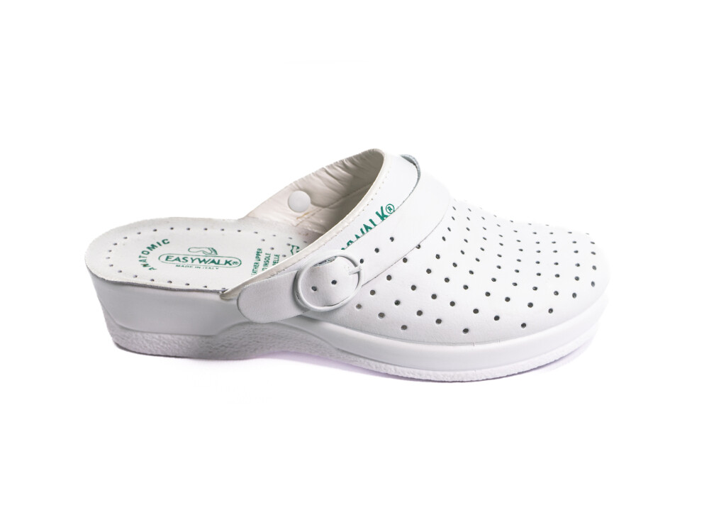 Dámské zdravotní kožené pantofle s páskem 36