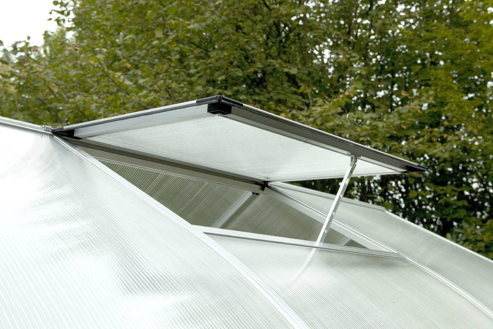 Zahradní skleník KGT Rhodo III 2,3 x 2,3 m, šedá hliník