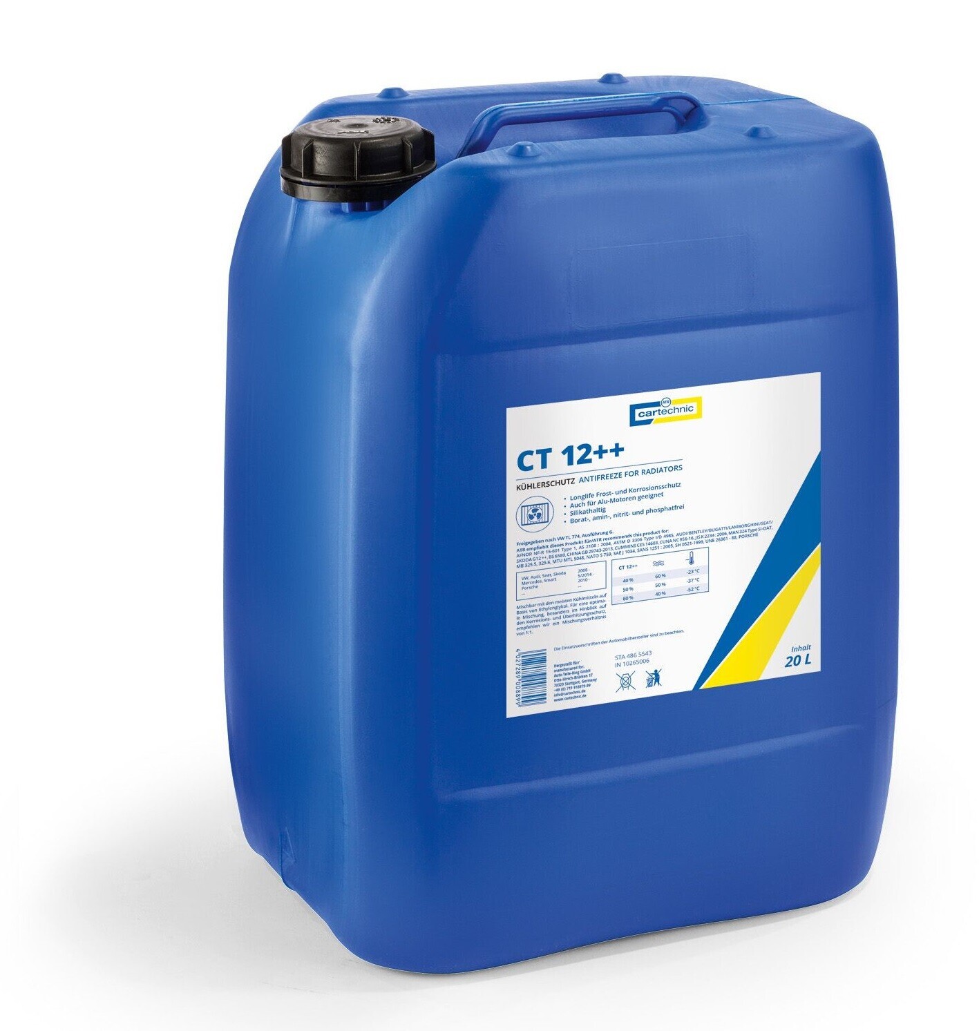 Chladicí kapalina - nemrznoucí směs CT 12 ++ fialová, 20 litrů - Cartechnic Objem: 20 L