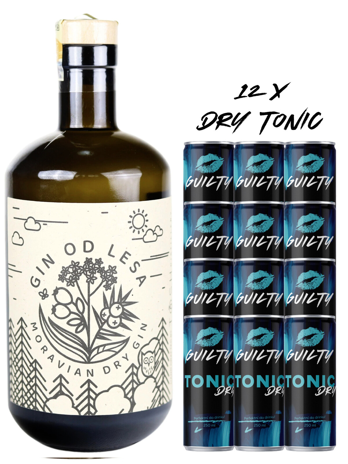 TŌSH Distillery Olomouc TŌSH Gin od lesa + 12x GUILTY Tonic DRY