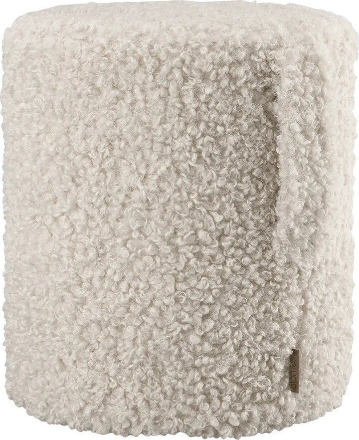 Béžový taburet z textilie bouclé Teddy – Blomus