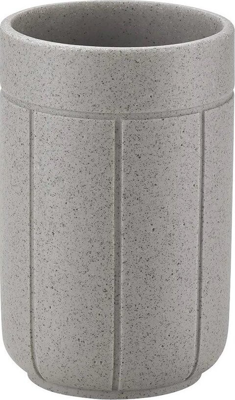 Světle šedý kelímek na zubní kartáčky z polyresinu Kua – Blomus