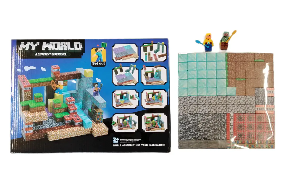 Toybit Velká magnetická stavebnice Minecraft Iron Diamond Gold TNT MSTB2297