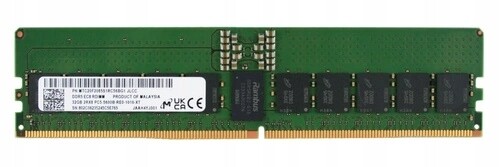 paměť Ram 1x 32GB Micron 2Rx8 PC5-51200 DDR5 6000MHz 1.1V Ecc Registered