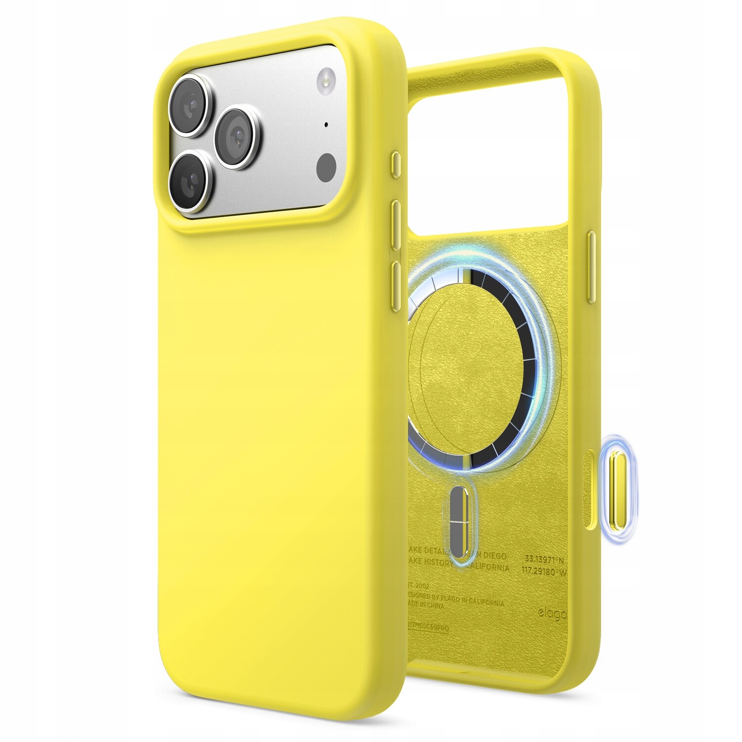 Silikonové Pouzdro s MagSafe Elago pro iPhone 17 Pro Max Neon Yellow