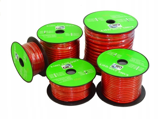 Napájecí kabel 6GA 13.5 mm? 25 m červený Lamex