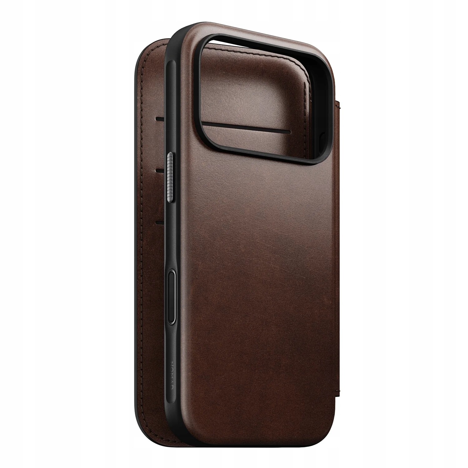 Nomad Kožené Pouzdro s MagSafe pro iPhone 17 Pro Horween Rustic Brown