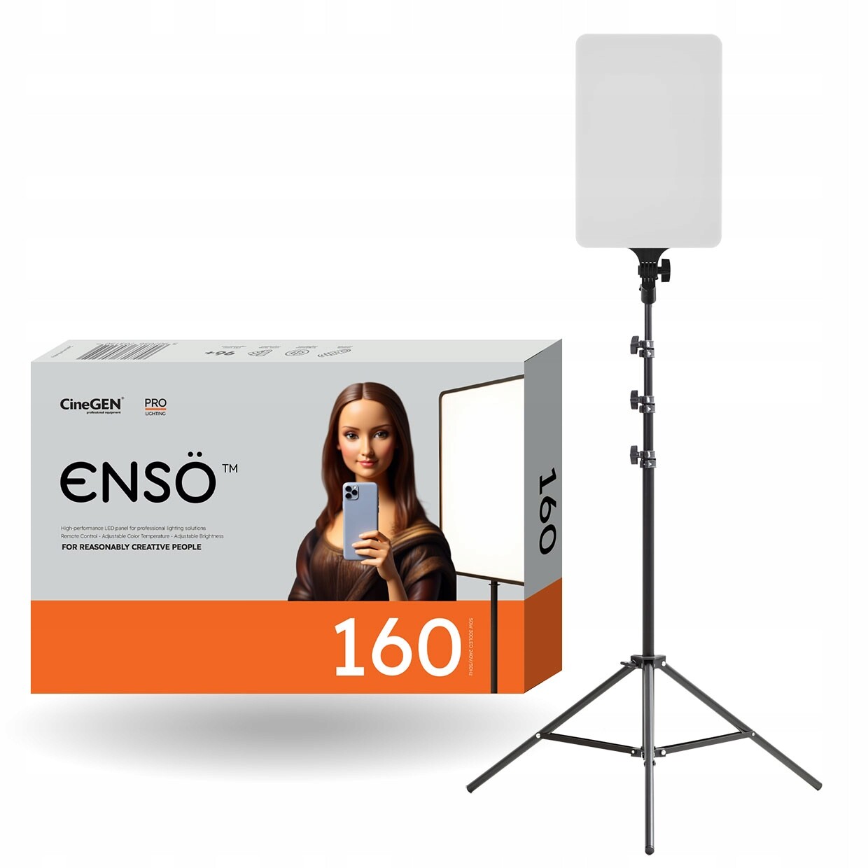 Led panelová lampa Enso 160 na stativu