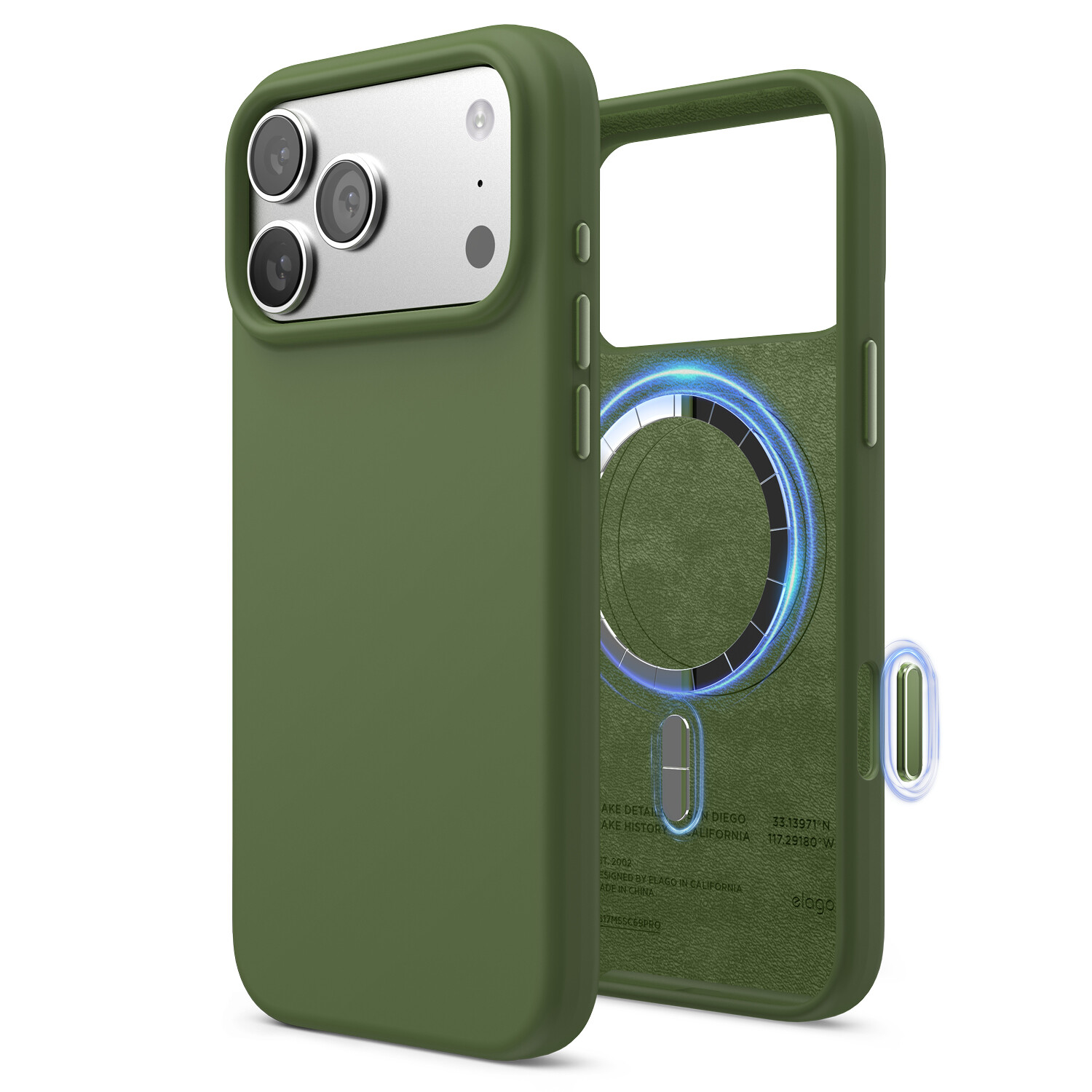 Silikonové Pouzdro s MagSafe Elago pro iPhone 17 Pro Max Cedar Green