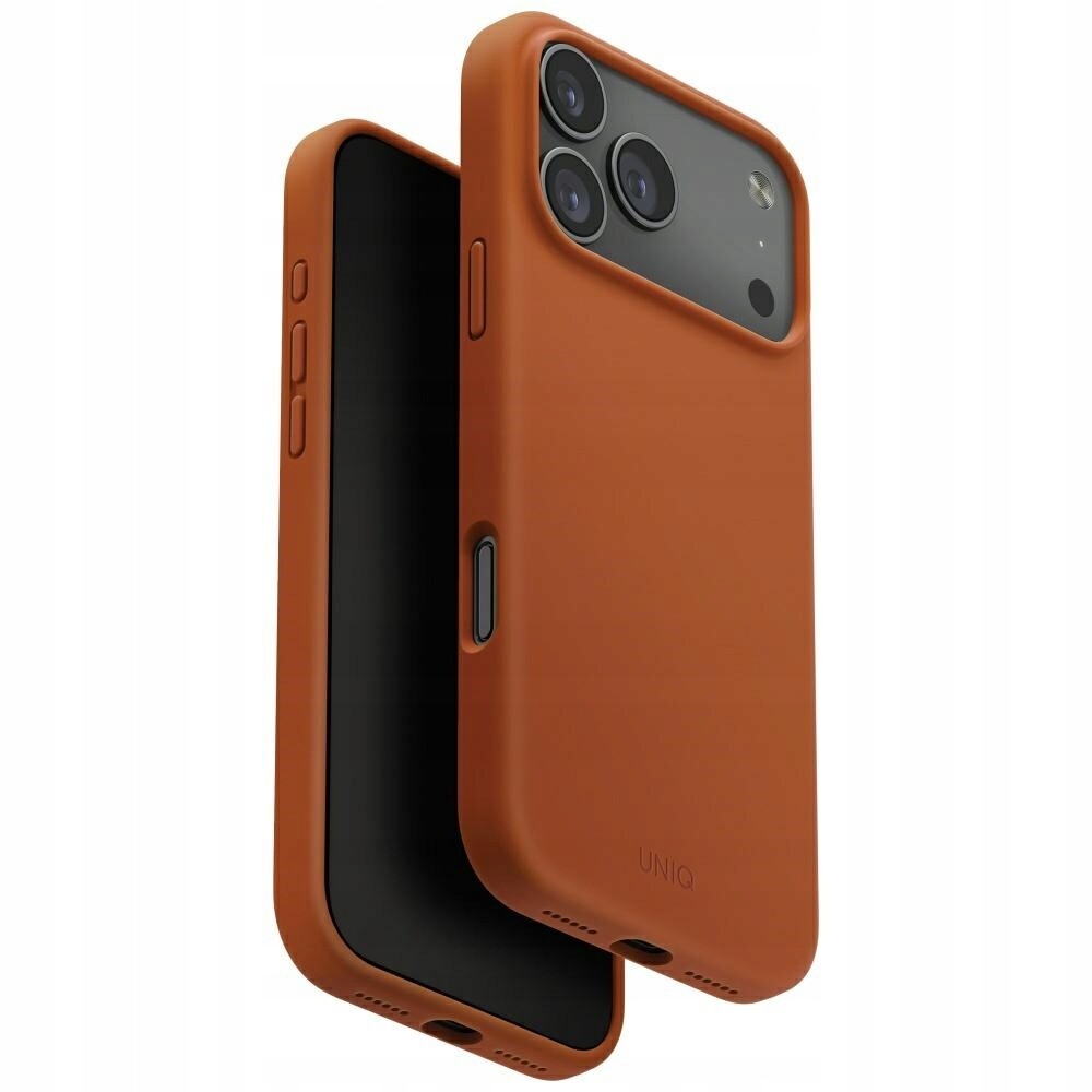 Pouzdro Uniq Lino pro iPhone 17 Pro Max Magclick Charging, oranžové