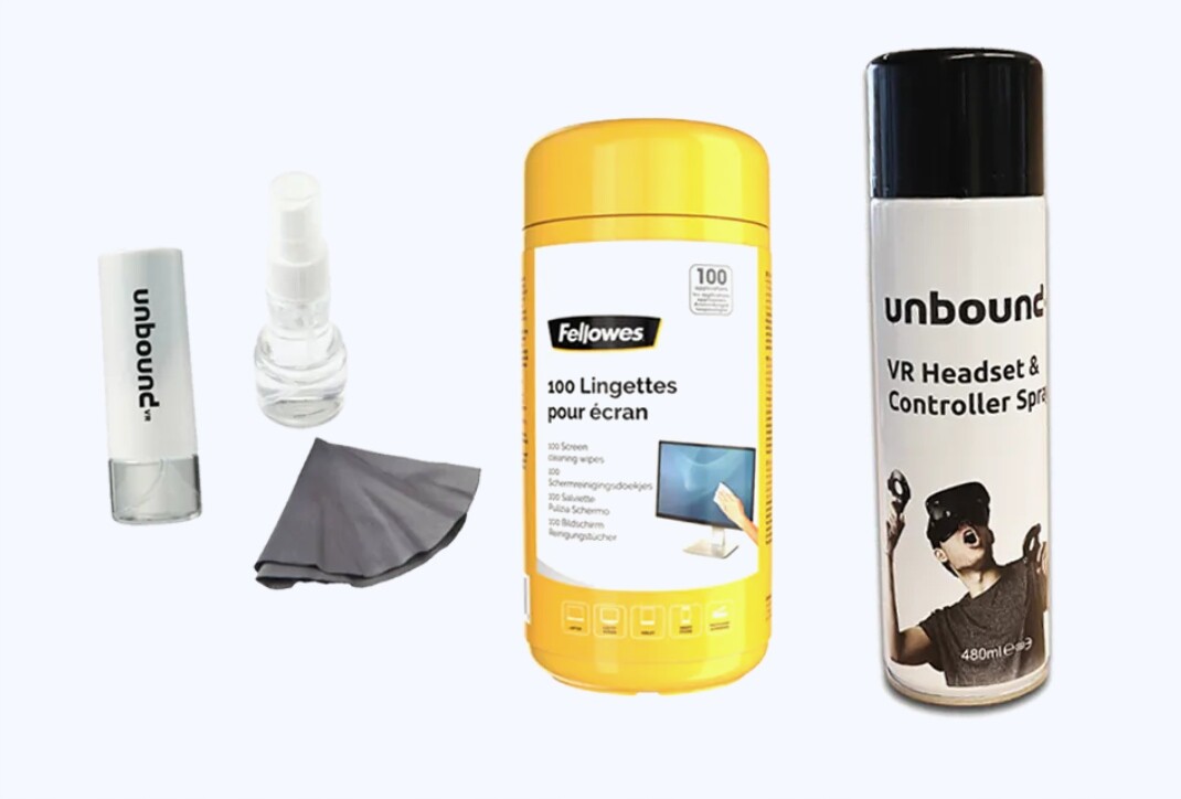 Ikarvr Sada na čištění brýlí Vr sprej ubrousky a dezinfekční kapalina