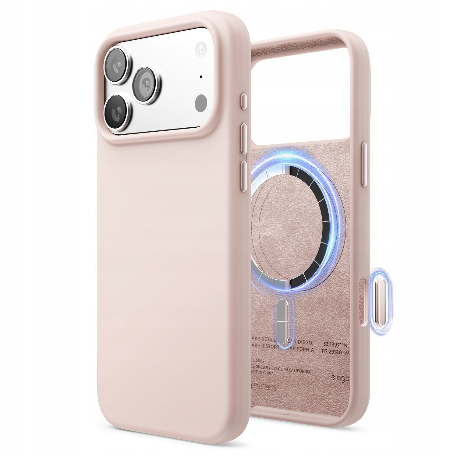 Silikonové Pouzdro Elago pro iPhone 17 Pro Max s MagSafe světle Pink