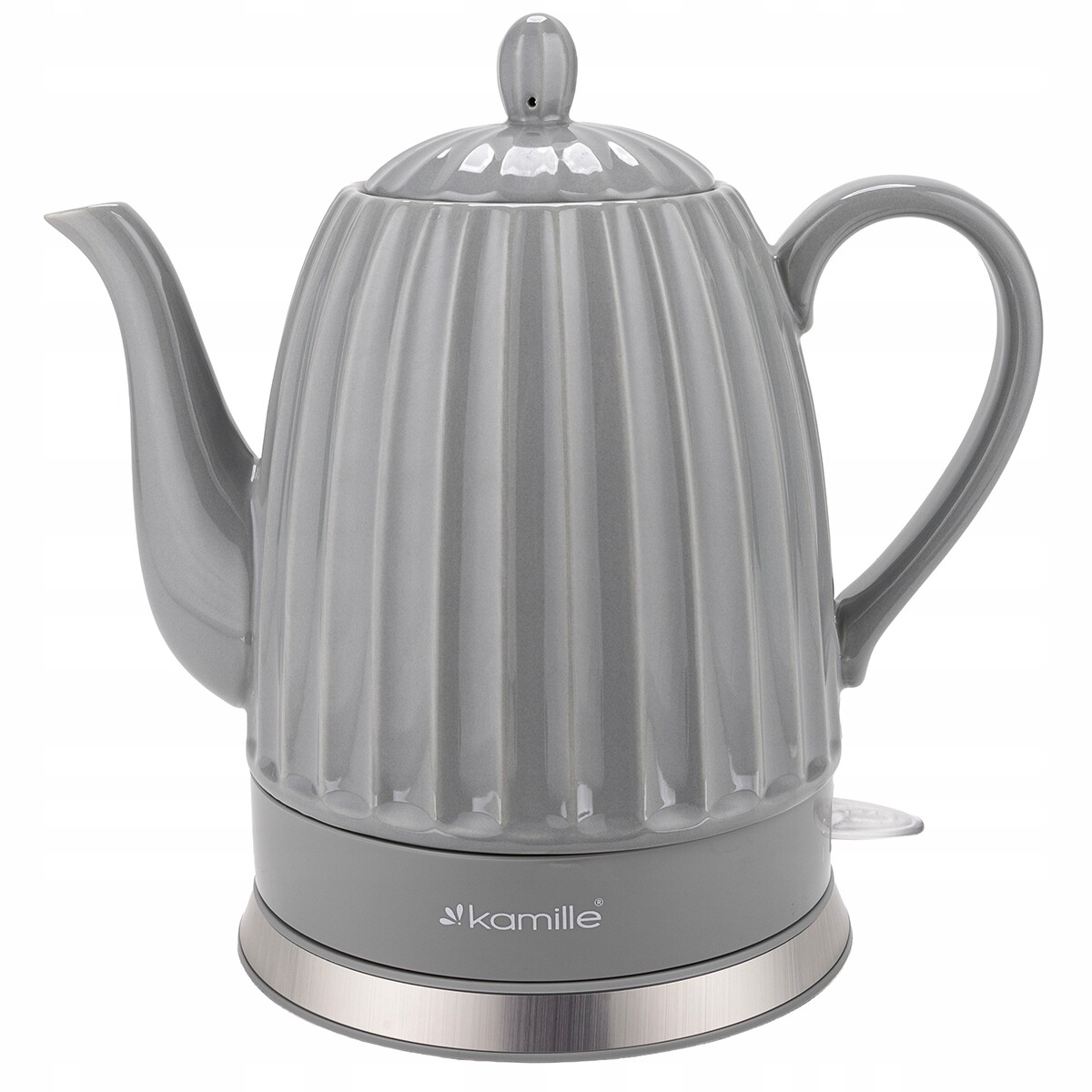Bezdrátová Keramická Rychlovarná Konvice Kamille 1200 W 1,5 L šedá