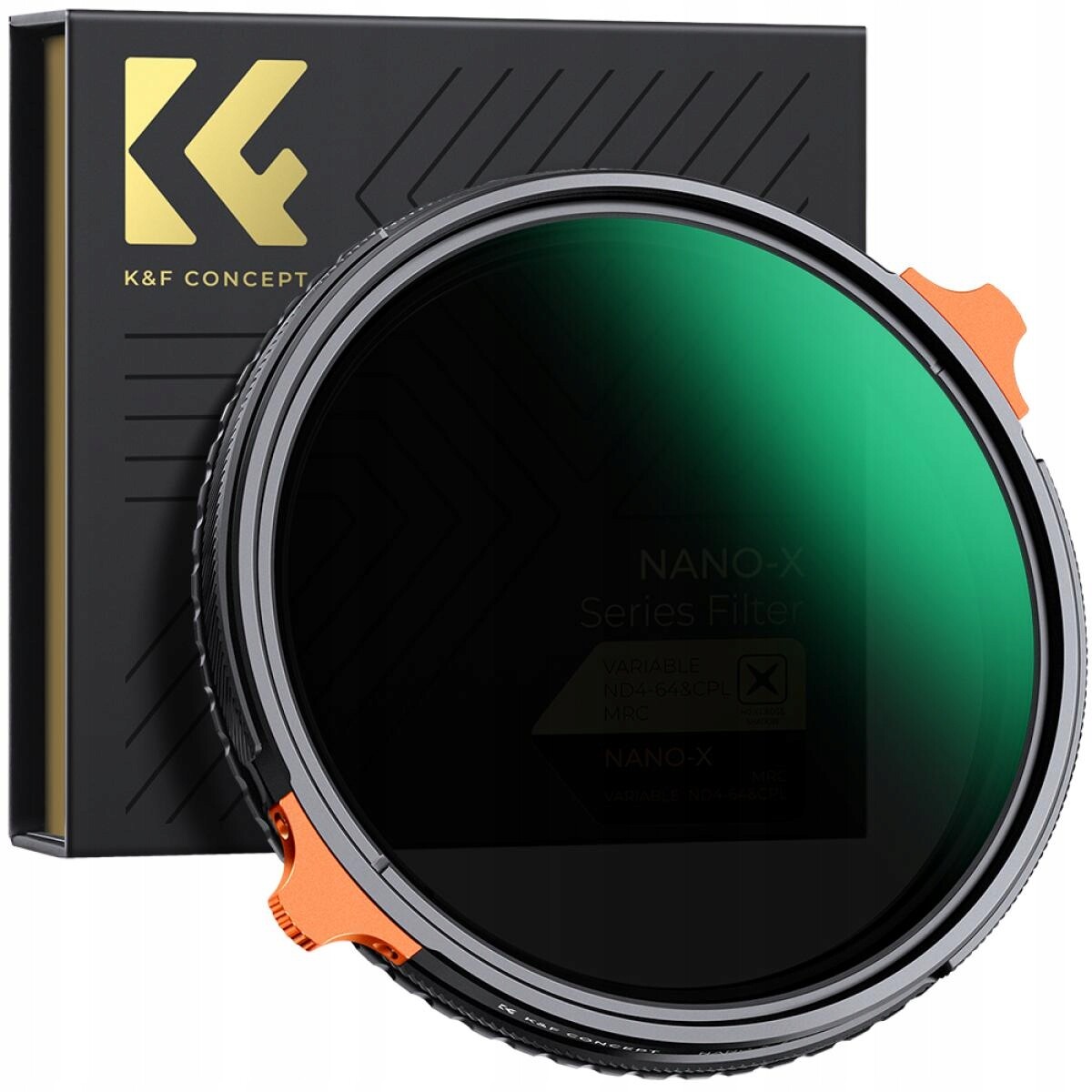 Filtr 49 mm polarizační šedý nastavitelný ND4-64 Nano X K&f Cpl ND4-ND64
