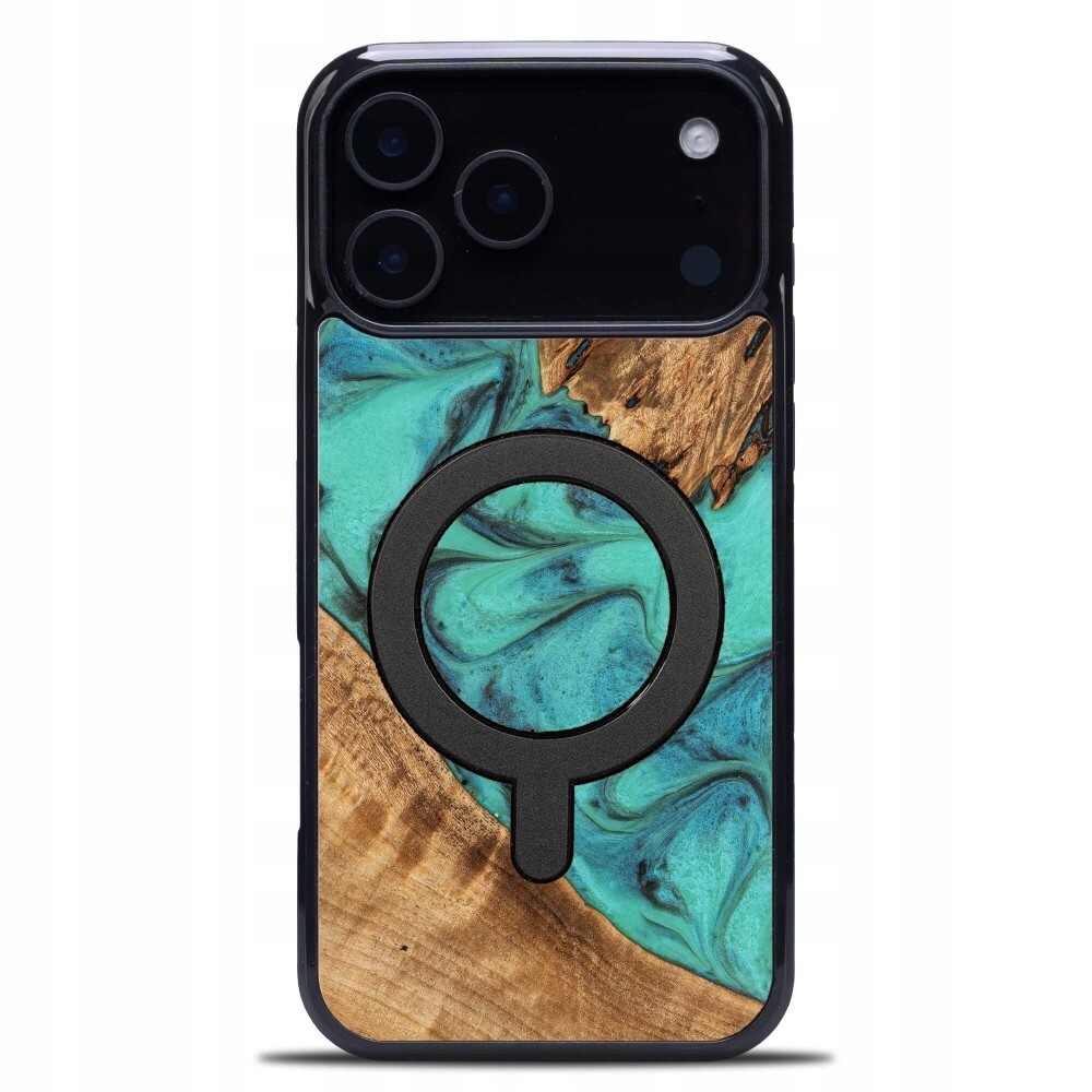 Pouzdro Bewood Unique pro iPhone 17 Pro Max tyrkysové s MagSafe