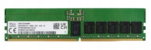 paměť Ram 1x 32GB Hynix Ecc Registered DDR5 2Rx8 4800MHz PC5-38400 Rdimm