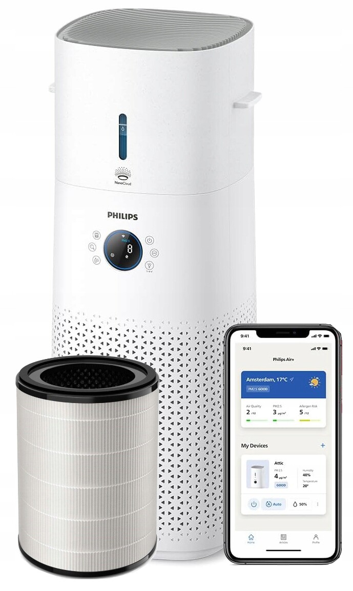 Čistička Vzduchu Philips Kombi 2V1 AC3737/10 Wifi 131 M2 Nanocloud 15 Db