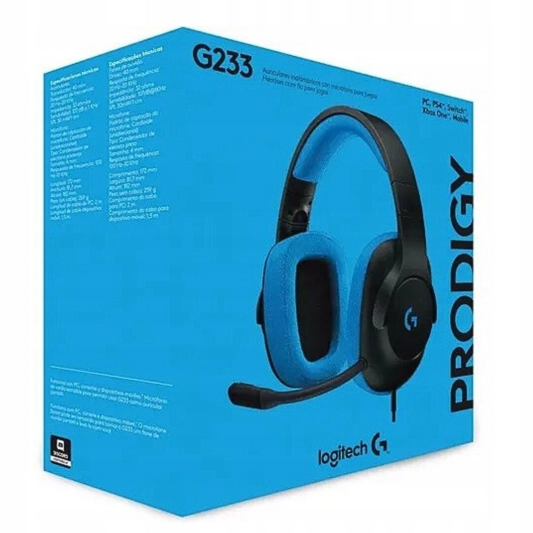 Kabelové sluchátka Logitech G233 Prodigy 3,5 mm minijack černé pro hráče