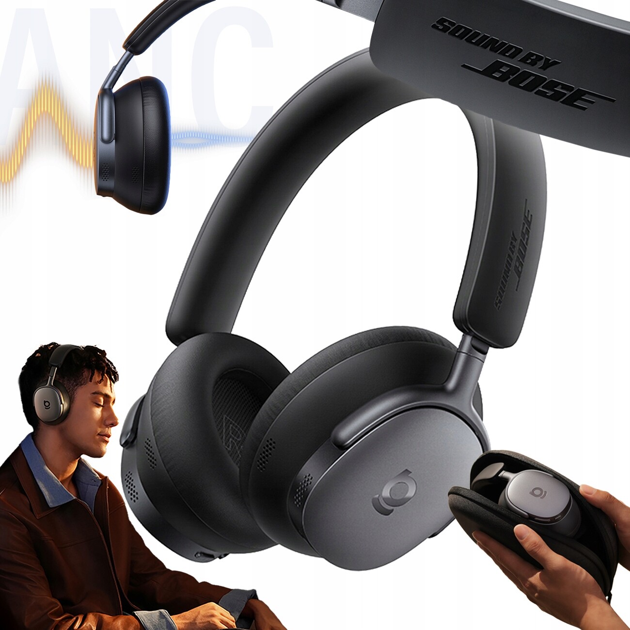 Bezdrátová sluchátka Baseus Inspire XH1 Sound by Bose Anc Dolby Audio