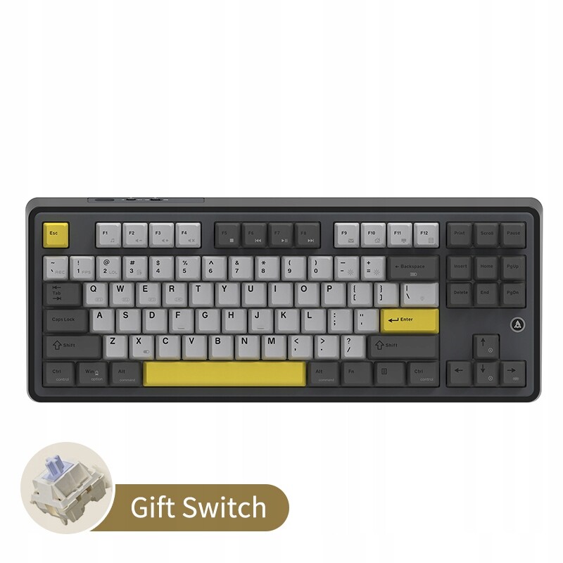 Bezdrátová mechanická klávesnice AK870, dárkový přepínač, třírežimová herní kancelář, Diy