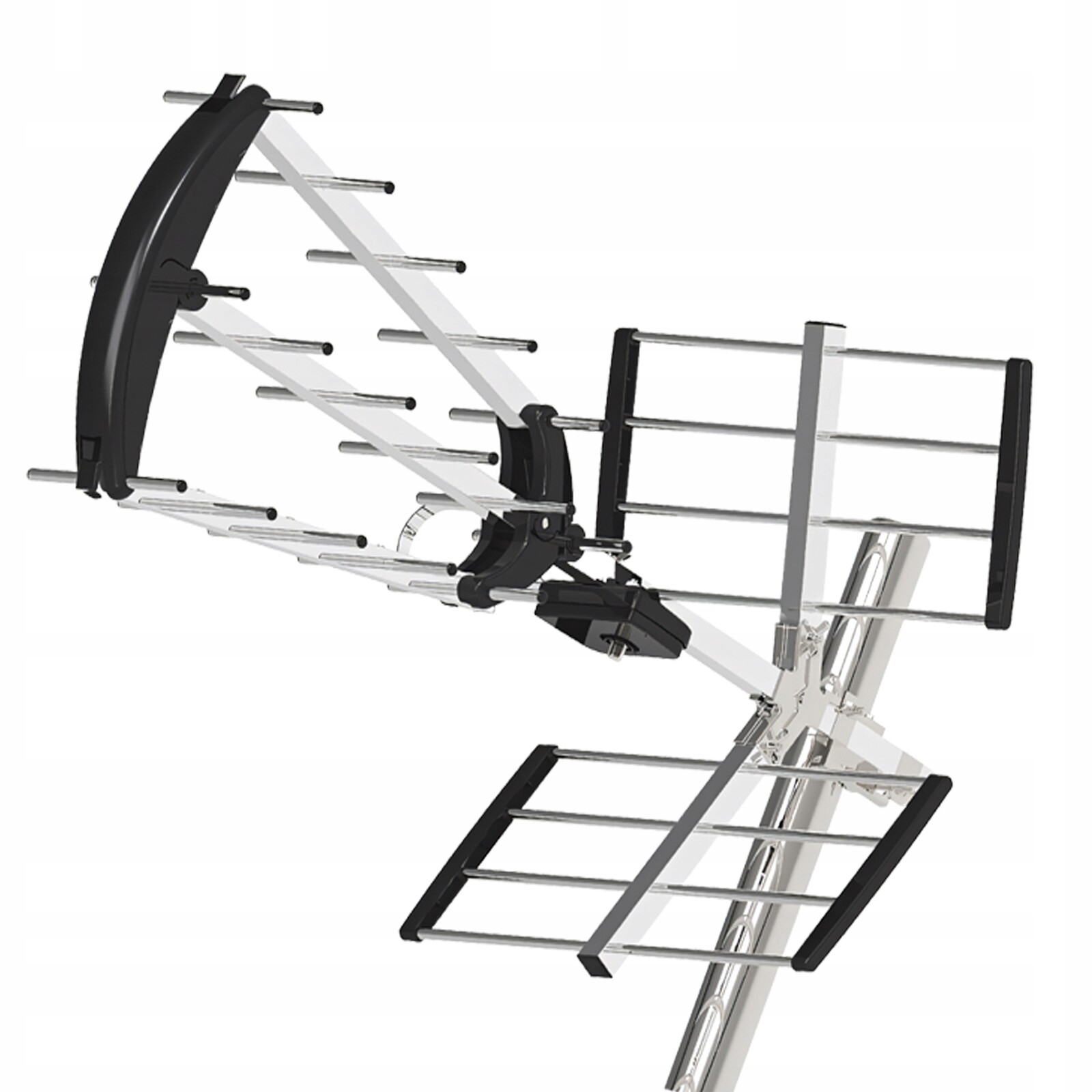 Směrová Anténa Pro Pozemní Tv DVB-T2 MUX8 Filtr Lte Hd 4K Uhf Vhf 120 Km