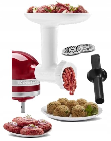 Lehký Mlýnek Na Maso Kitchenaid 5KSMFGA Se Dvěma Sítky A Táckem