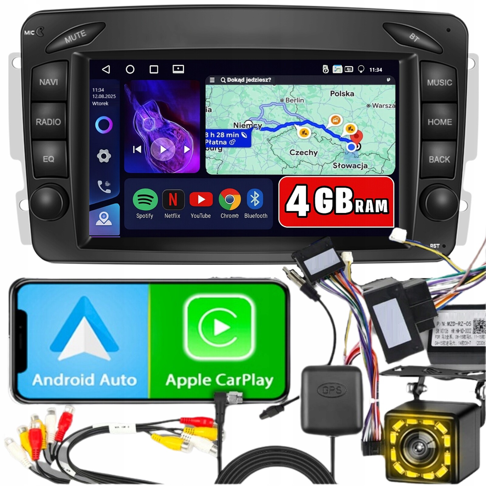 Radio pro Mercedes Vito Viano C E W209 W203 C208 W208 W639 CarPlay Android