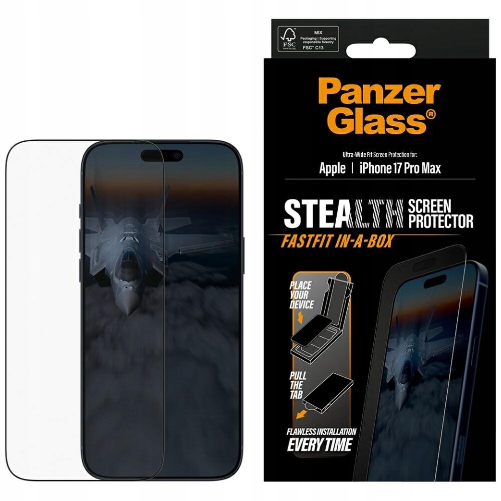PanzerGlass Stealth Uwfit tvrzené sklo aplikátor pro iPhone 17 Pro Max