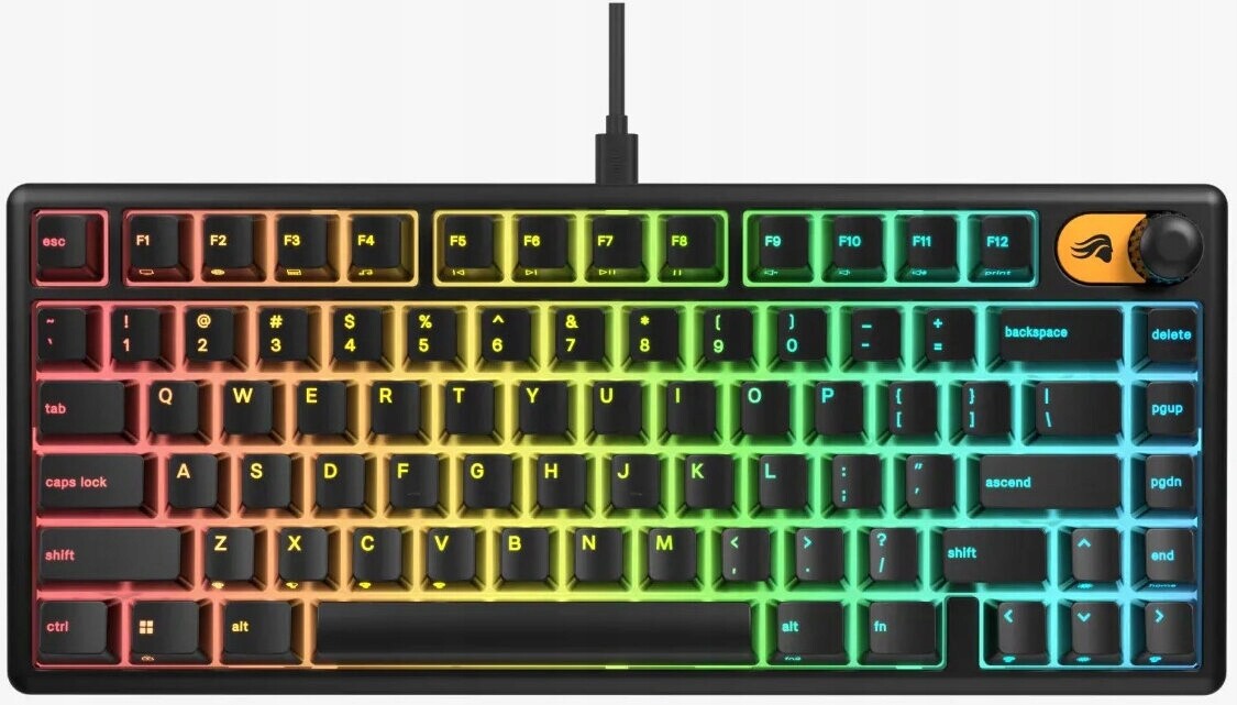 Glorious Gmbk 75% GLO-GMBK75-BLK-US Klávesnice Rgb černá