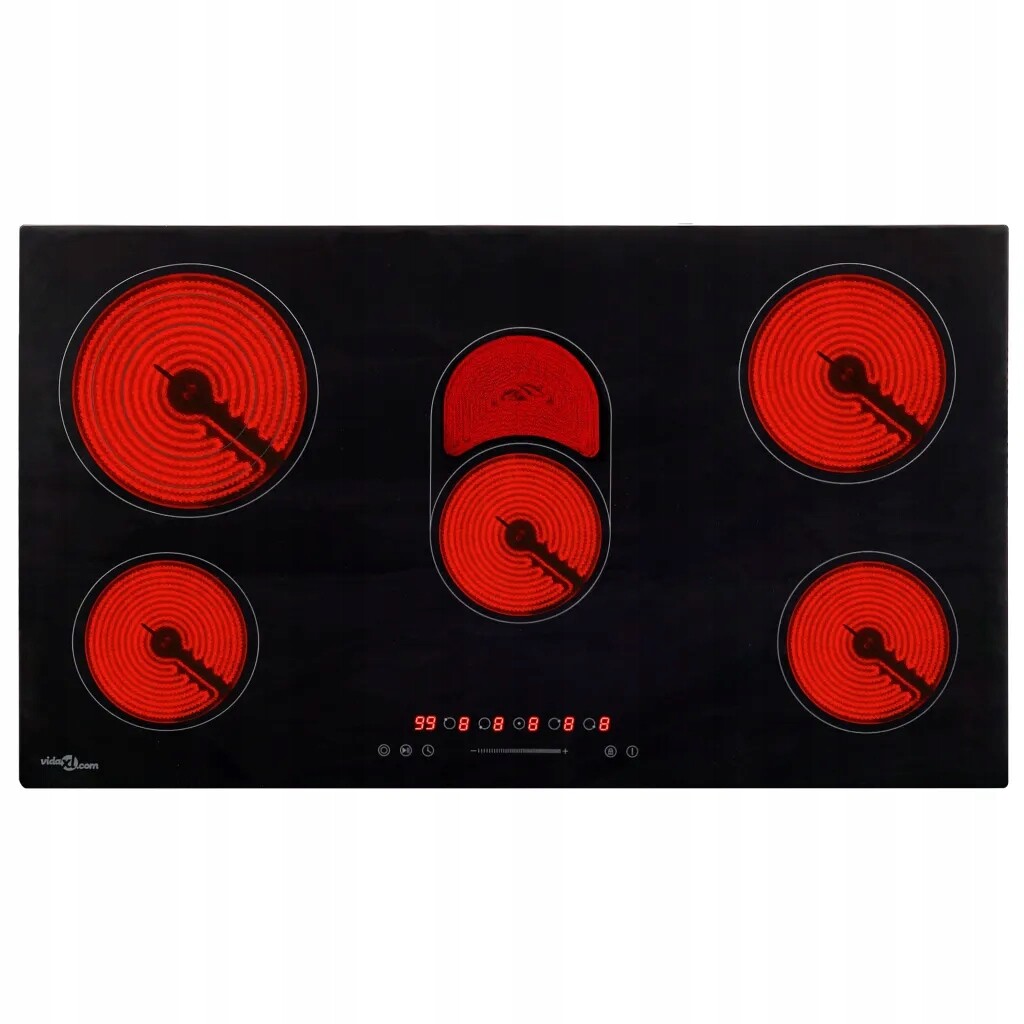 vidaXL Keramická varná deska s 5 hořáky, dotyková, 77 cm, 8500 W