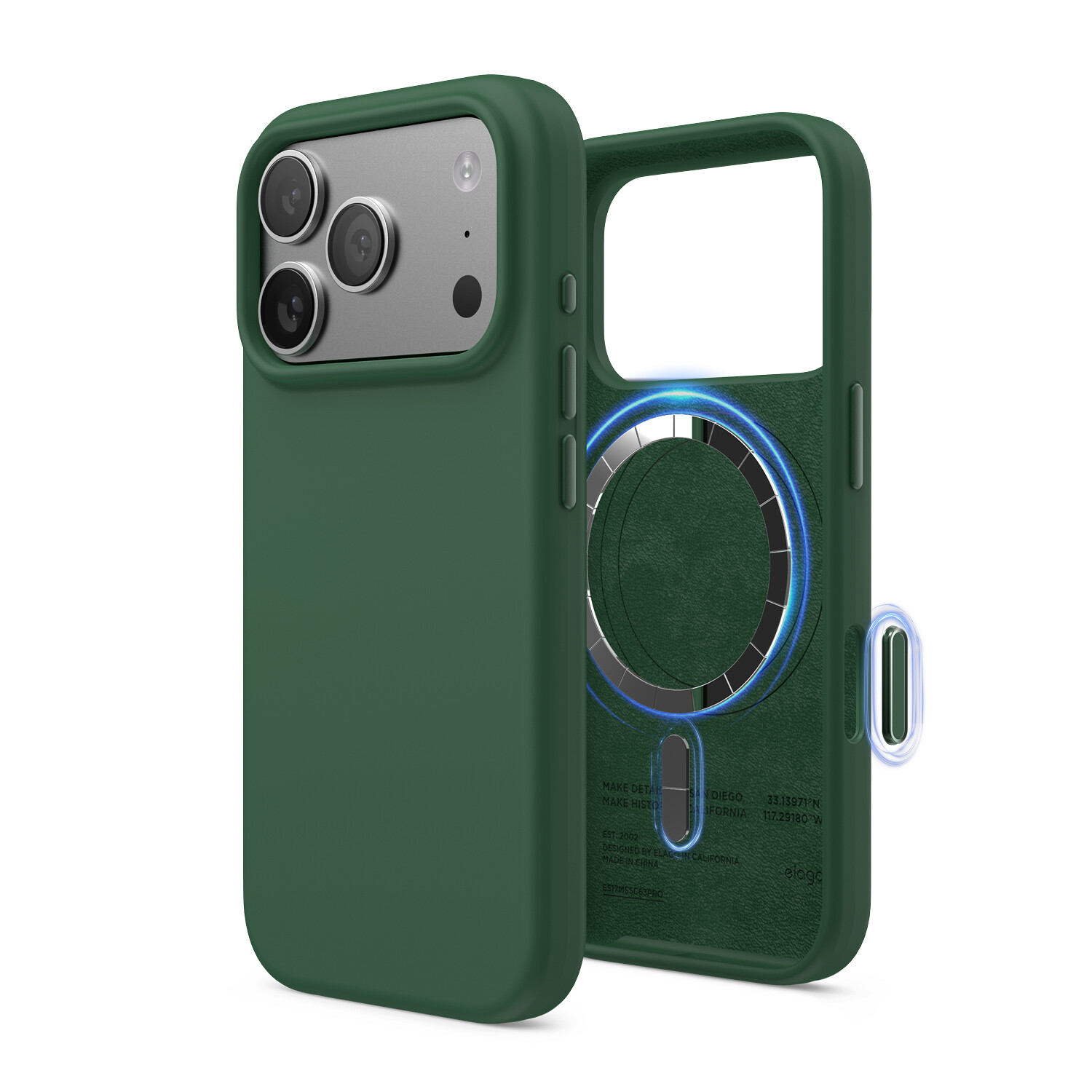 Silikonové Pouzdro s MagSafe Elago pro iPhone 17 Pro Alpine Green