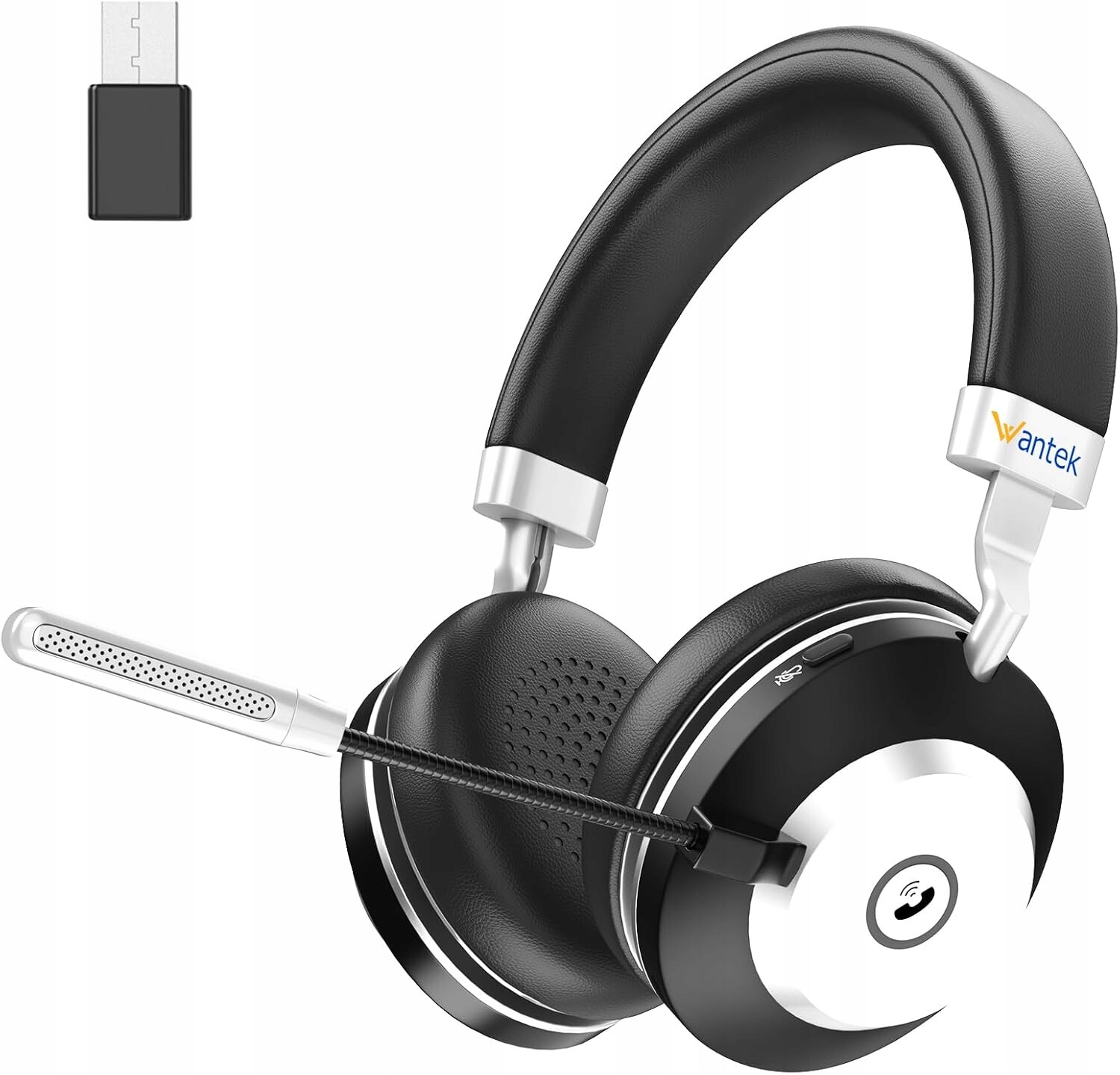 Sluchátka Bezdrátová Přes Uši Wantek Konverzace Live Bluetooth Zoom Skype