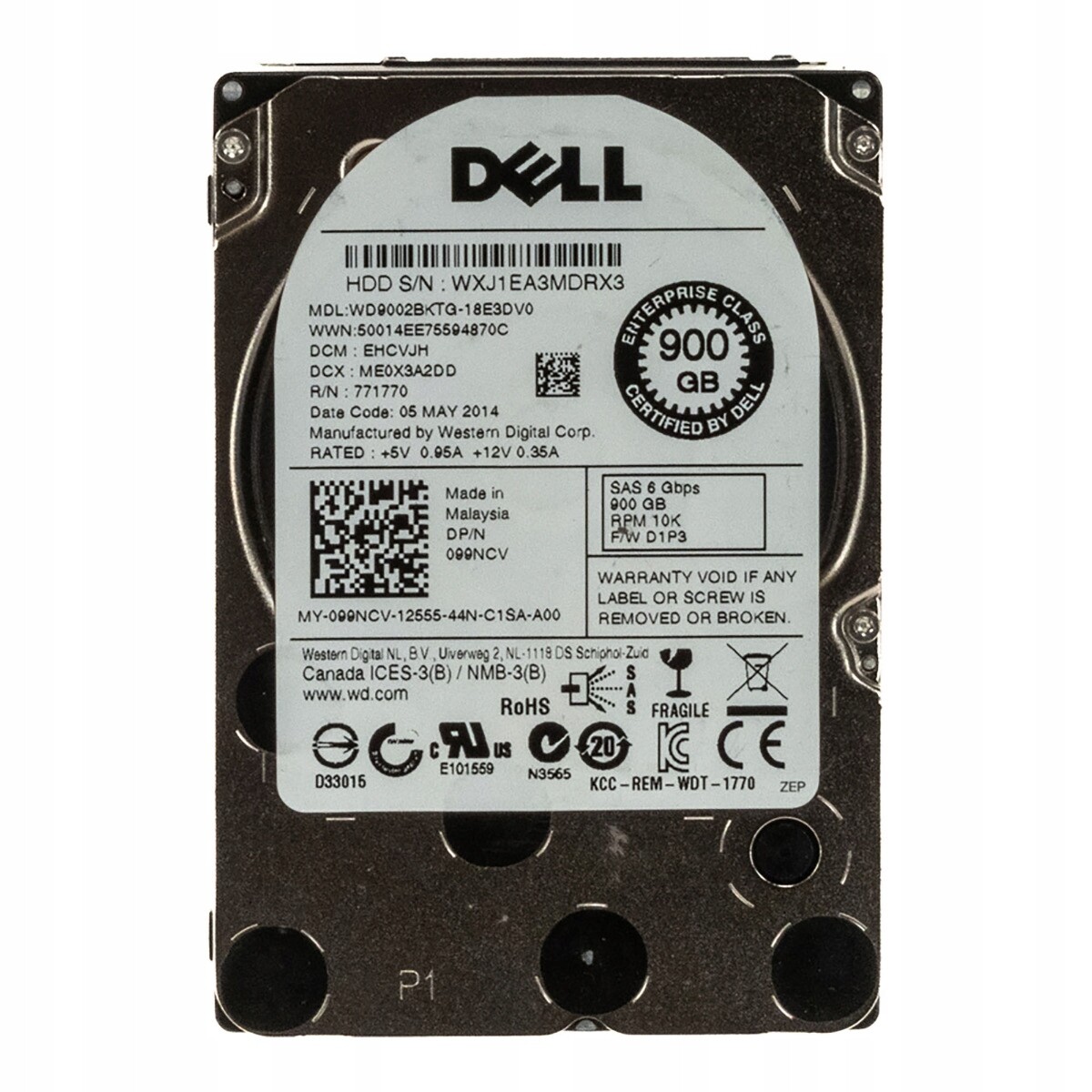 Wd 900GB 10K 64MB SAS-2 2.5'' WD9002BKTG