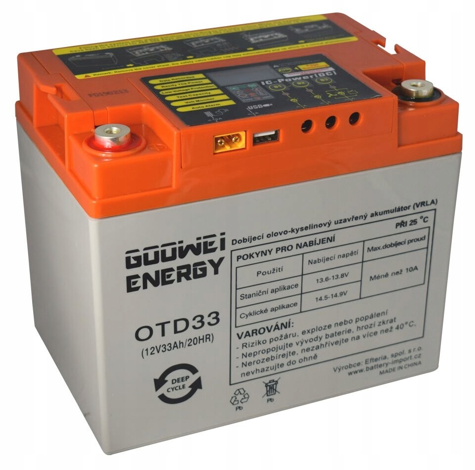 Goowei Energy Deep Cycle (gel) baterie Goowei Energy OTD33, 33Ah, 12V