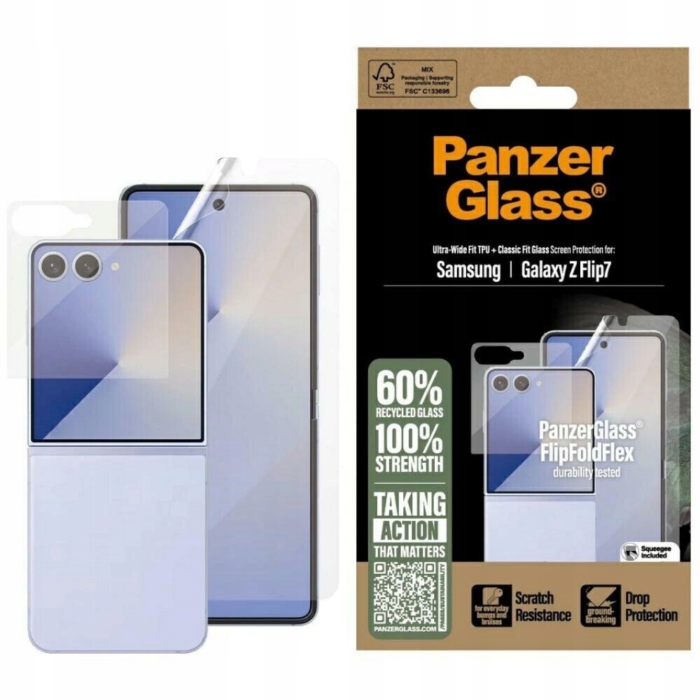 Ochranná sada PanzerGlass FlipFoldFlex 2v1 Classic Fit Sklo Ultra Fólie