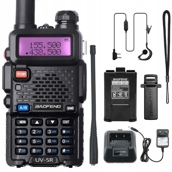 8W Vysílačka UV-5R P51UV Baofeng Walkie Talkie Radiotelefon 8W Fm Rádio