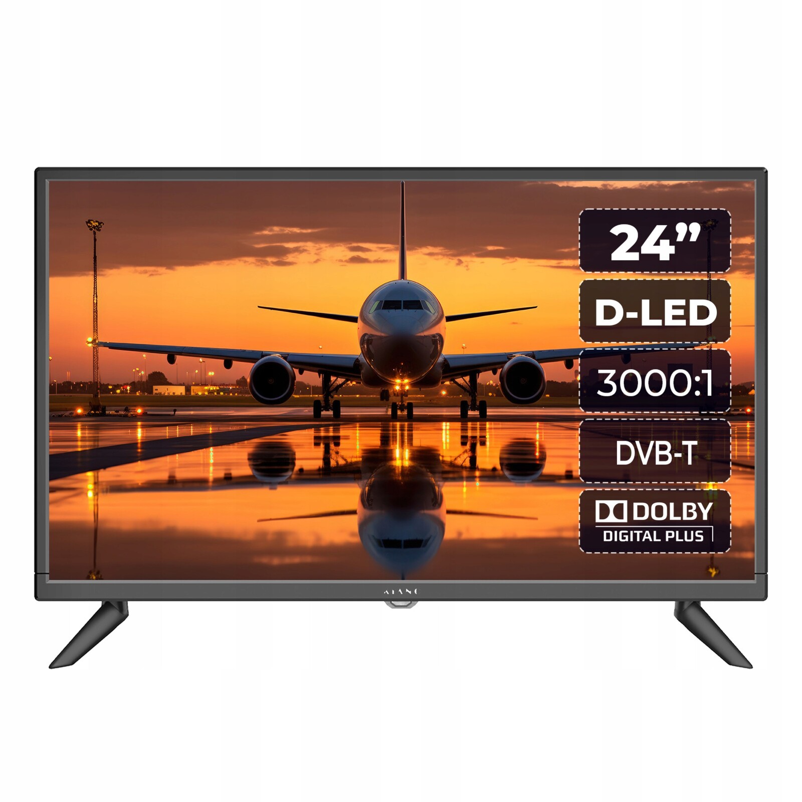 Televizor Kiano Model 24' Slim Thin Frame D-led Hd DVB-T2/HEVC Usb Hdmi CL+