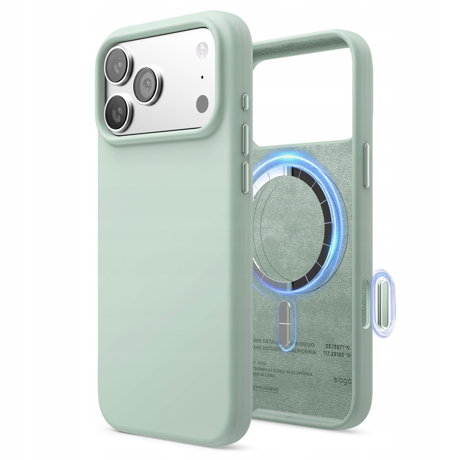 Silikonové Pouzdro s MagSafe Elago pro iPhone 17 Pro Max Mint