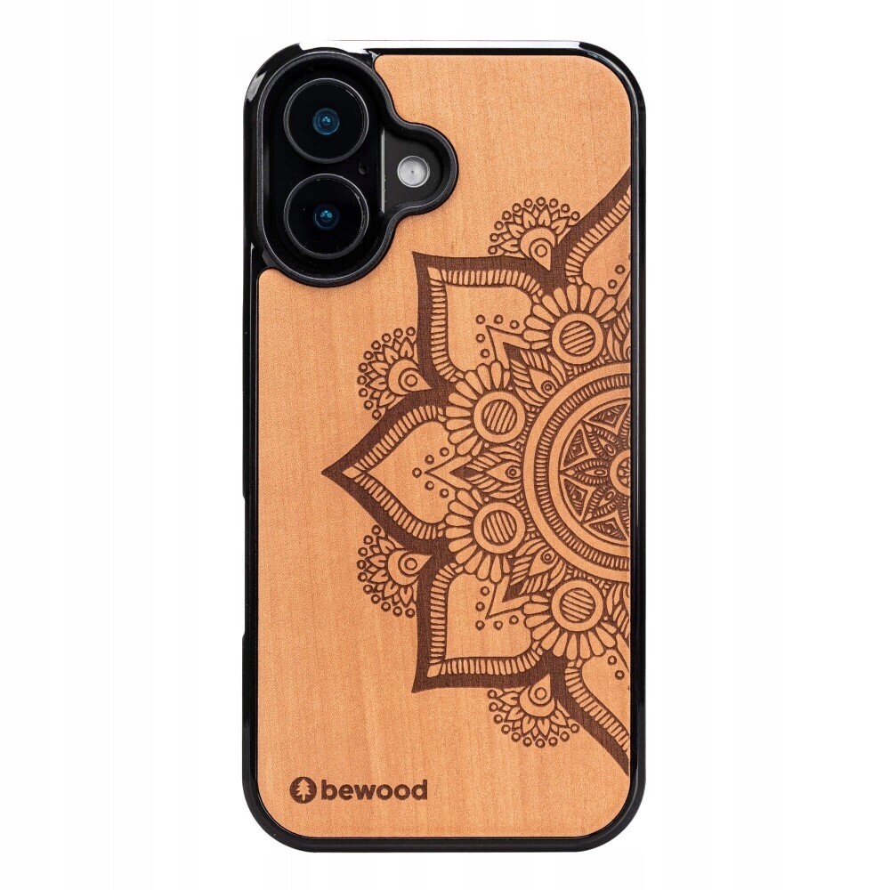 Dřevěný Pouzdro Bewood pro iPhone 17 s motivem jabloně Mandala