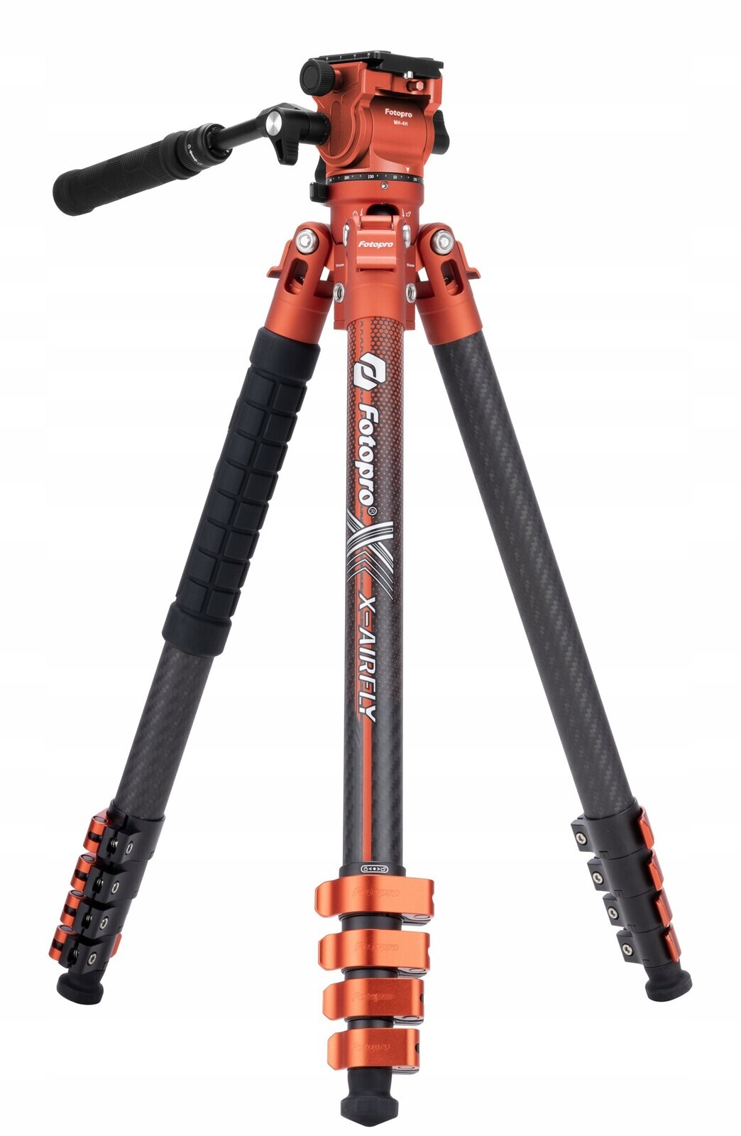 Stativ Fotopro X-Airfly Video oranžový