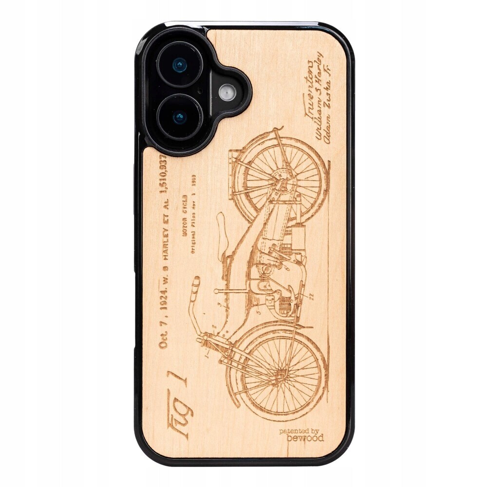 Dřevěné Pouzdro Bewood pro iPhone 17 Harley Patent Aniegre