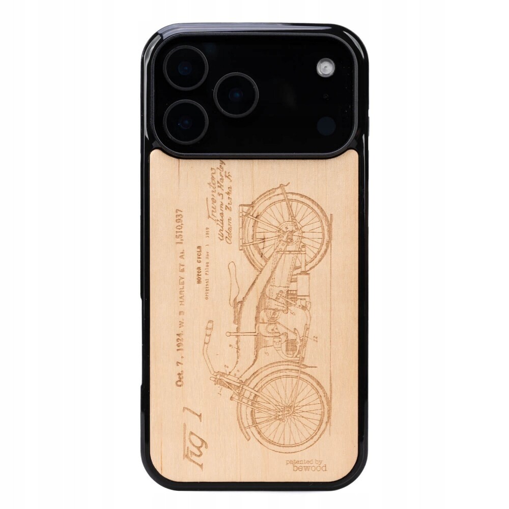 Dřevěné Pouzdro Bewood pro iPhone 17 Pro Max Harley Patent Aniegre