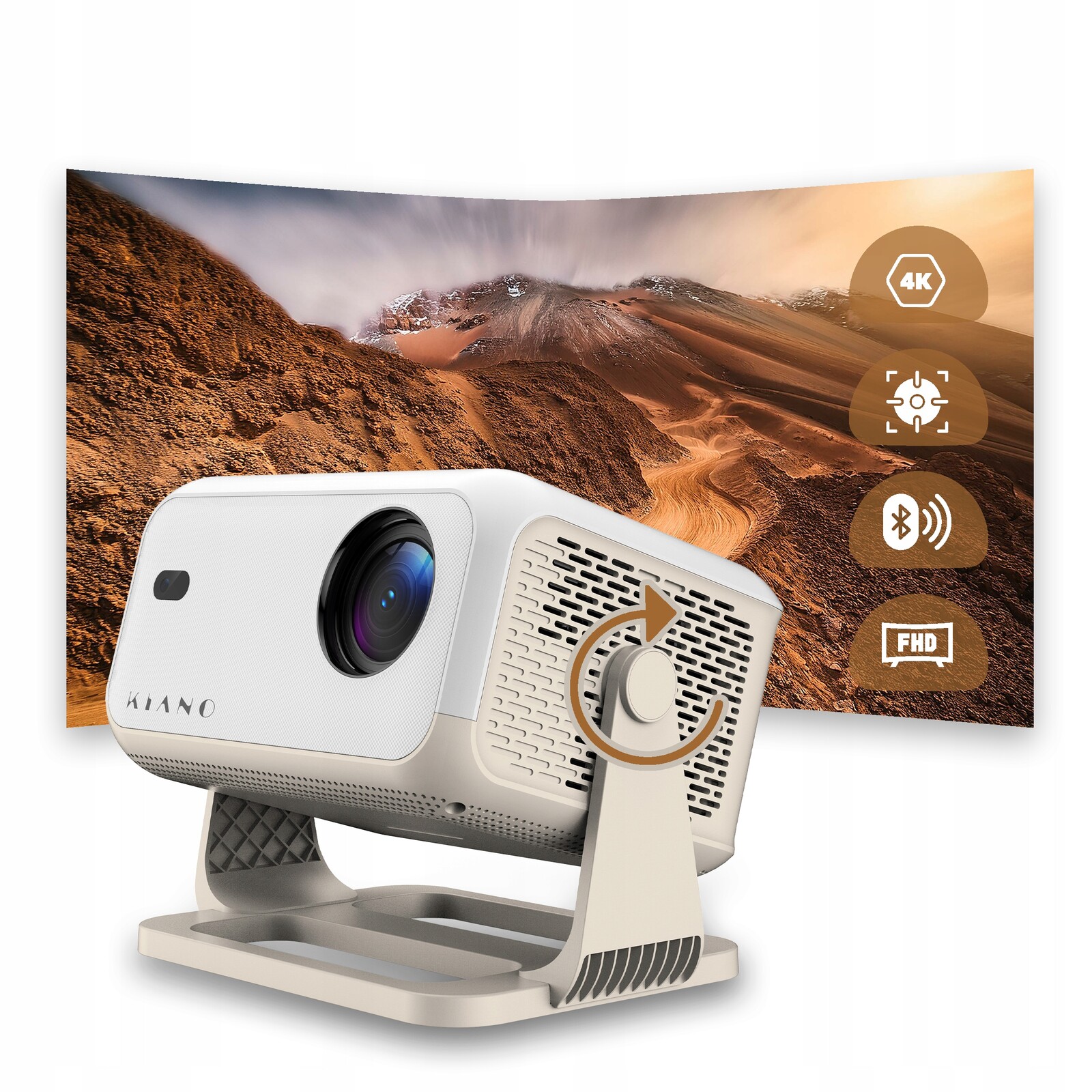 Projektor mini Projektor Kiano KVC01 WiFi Android 11 Full Hd 4K Autofocus Led