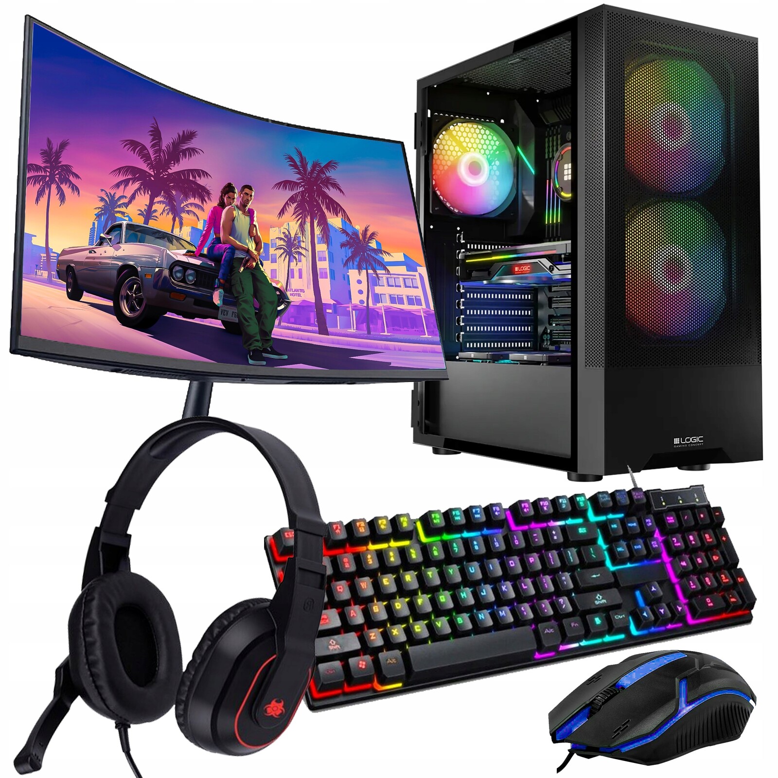 Počítač s Monitorem Intel I7 14700F RX9070XT 16GB 64GB/2TB WIN11