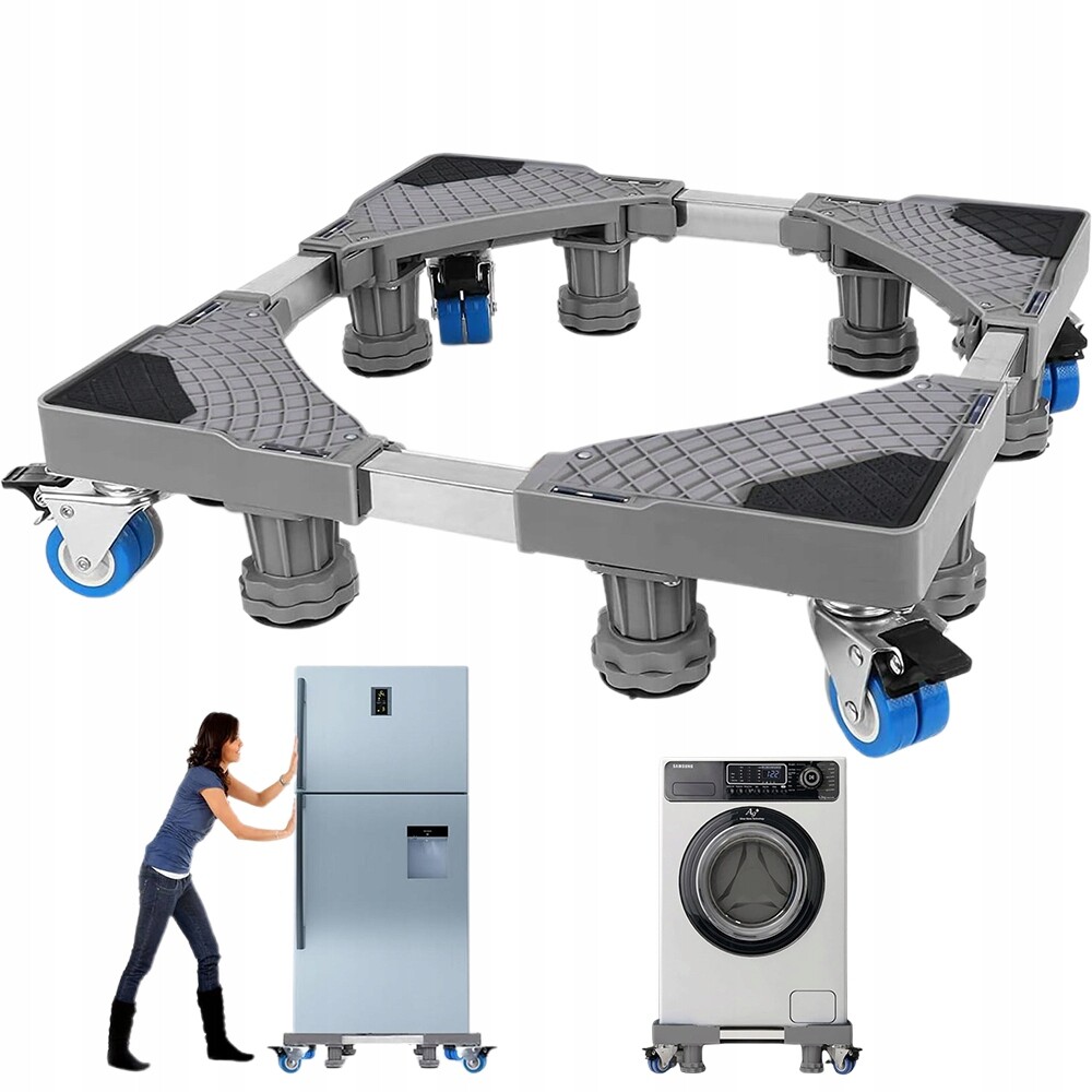 Regulovatelná základna ledničky s kolečky a nožičkami Antivibrační