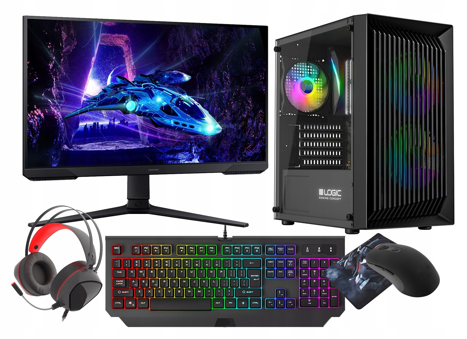 Herní sestava Ryzen 7 5700G 32GB Rx Vega Ssd 1TB Wifi Win 11 LCD 24