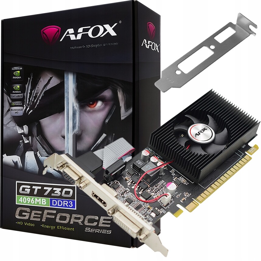 Grafická karta Nvidia GeForce Gt 730 4GB DX12 PhysX 2K Hdmi low profile