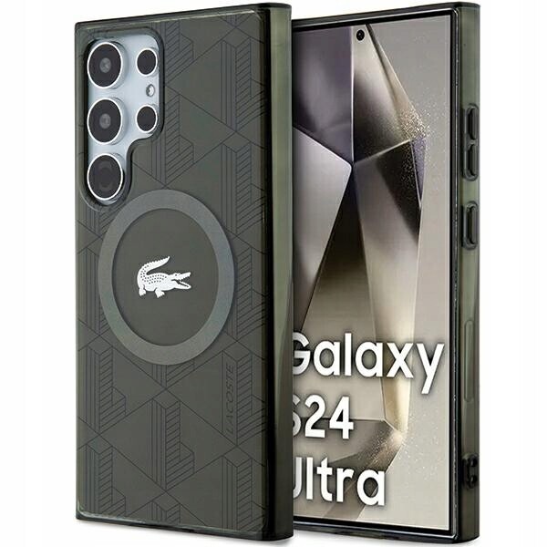 Lacoste LCHMS24LUBSB S24 Ultra S928 khaki pevné pouzdro IML Blend Monogram MagSa