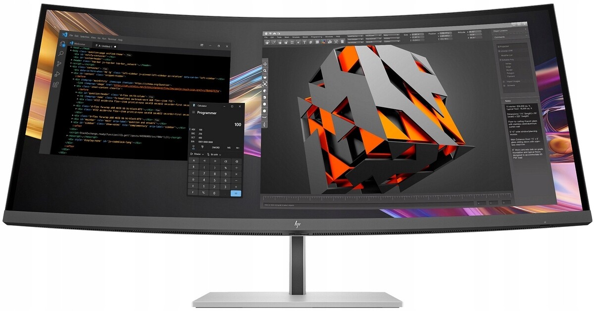 Monitor Hp řady 7 Pro 738pu s úhlopříčkou 37,5 palce, rozlišením Wqhd+ a Ips, Hdmi, Dp, Usb-c a rozlišením 3840x1600